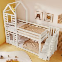 Etagenbett 90x200 Cm Mit Stauraum Und Sturzschutz