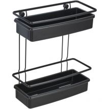 Etagère 2 niveaux Molinella, noir inox