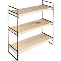 Étagère 3 Étagères 40x13x40 Hobby Noir