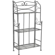 Tagère 3 Stockwerke in Graziella Stahl - DarkSlateGray - DarkSlateGray