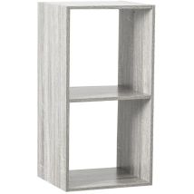 Regal Modulable En Bois D'Ingénierie Effet Chêne Gris Avec 2 Compartiments - 5 Five