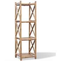 Design In - tagère à 4 niveaux,Étagère de Rangement carré bambou CFW29500