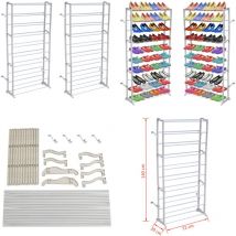Tagère à chaussures 2 pcs - Étagère à Chaussures - Meuble Chaussure - Rangement Chaussures - Organisateur Chaussures - Stockage Chaussures - Home &