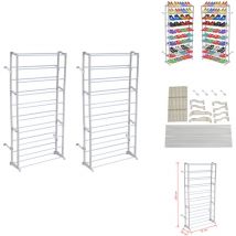 Tagère à chaussures 2 pcs - Étagère à Chaussures - Meuble Chaussure - Rangement Chaussures - Organisateur Chaussures - Stockage Chaussures