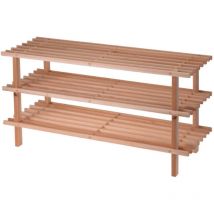 Bigbuy - tagère à chaussures en bois d'épicéa 77x26xh.40 cm - talla