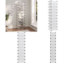 Tagère à chaussures Transparent 44x32x174 cm pp - Etagere Chaussure - Range Chaussures - Rangement Chaussures - Meubles Rangement - Stockage