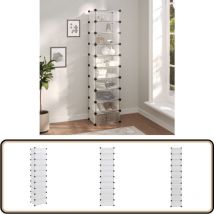 Tagère à chaussures Transparent 44x32x174 cm pp - Etagere Chaussure - Range Chaussures - Rangement Chaussures - Meubles Rangement - Stockage