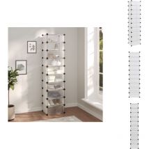 Tagère à chaussures Transparent 44x32x174 cm pp - Etagere Chaussure - Range Chaussures - Rangement Chaussures - Meubles Rangement - Stockage