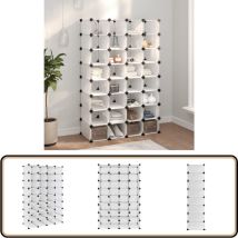 Tagère à chaussures Transparent 93x36,5x140 cm pp - Etagere Chaussure - Rangements Chaussures - Rangement Intérieur - Meubles Salle à Manger