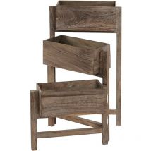 Étagère / jardinière / étagère à plantes, shabby, vintage, hauteur : 65cm, marron