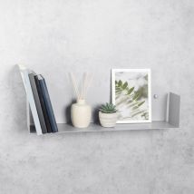 Tagère pour Maison et Bureau, Acier Inoxydable, Gris, tbook l, (60 cm) - Daske