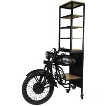 Etagère avant de moto en métal noir Tata