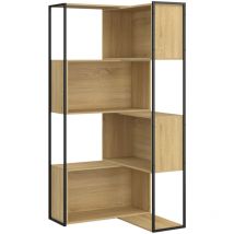 Idmarket - Etagère bibliothèque modulable detroit séparateur d'angle extensible design industriel 170 cm