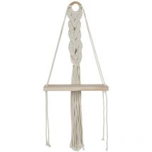 Etagère bohème, petit macramé beige