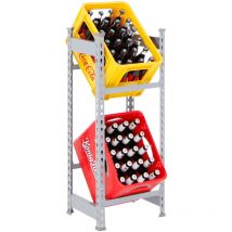 Proregal-zertifizierte Qualitätsprodukte - tagère caisses à boissons camel HxLxP 100x40x30cm Capacité de charge 100kg Gris Porte-caisses, support