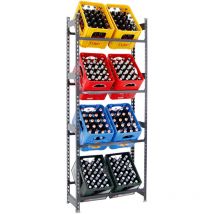 Proregal-zertifizierte Qualitätsprodukte - tagère caisses à boissons high big camel HxLxP 200x80x30cm 8 Caisses 100kg par niveau Anthracite