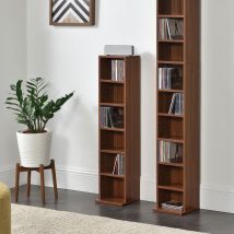 [en.casa] - tagère cd Aventoft 90 x 20 x 20 cm Effet Noyer