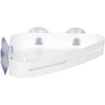 Etagere d angle ps sur ventouses - blanc - Tendance