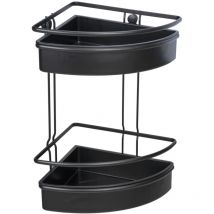 Etagère d ́angle 2niveaux Molinella, noir