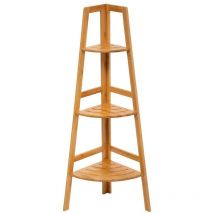 Etagère d'angle 3 niveaux bambou