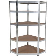 Idmarket - Etagère d'angle charges lourdes en métal 5 plateaux 875 kg
