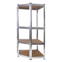 Étagère d'angle à Charge Lourde Grise : 160 X 70 X 77 cm Robuste et Polyvalente, 200 kg