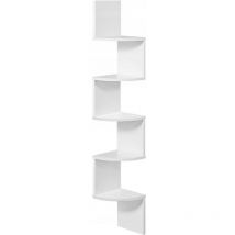 Etagère d'angle bibliothèque étagère murale bibliothèque d'angle zigzag pour livres fleurs