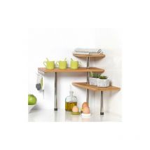 Etagere d'angle cuisine bambou