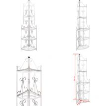Étagère d’angle pour plantes en blanc - Étagère Murale - Étagère Plante - Support Plante - Rangement Intérieur - Décoration Intérieure - Home & Living