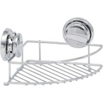 Etagere d angle metal avec ventouses - chrome Tendance