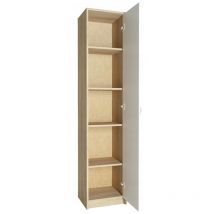 Etagère de bureau fermée R8 blanc-Sonoma avec étagères