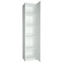 Etagère de bureau fermée R8, colonne blanche avec étagères