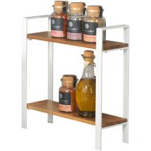 Etagère Wenko Louisa blanche 2 étagères 32 cm rangement cuisine étagère métal blanche support épices cuisine organisateur cuisine rangement plan de