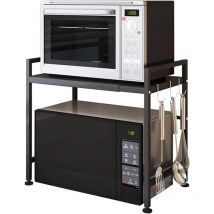 Haloyo - Etagère de Cuisine à 2 Niveaux , étagère de Cuisine Hauteur réglable,noir