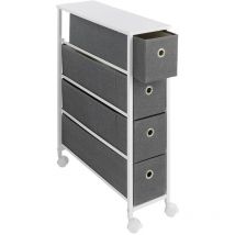 Étagère de cuisine étroite sur roulettes, largeur 20 cm