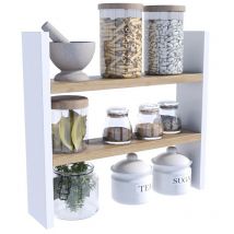 Étagère de cuisine sur pied artisanale - bibliothèque armoire blanche