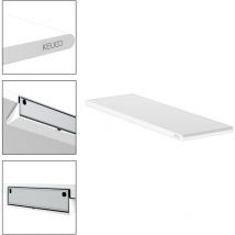 Keuco - tagère de douche à coller ou à percer Rose, made in Germany, blanc mat, largeur 32,8 cm, kit de collage inclus, panier de douche, fixation