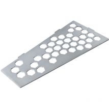 U-tile - Etagère de douche en acier inox 26,8 x 7/12,2 x 26,2cm x 2 mm - Rectangulaire design Hexagone - fixation sans perçage