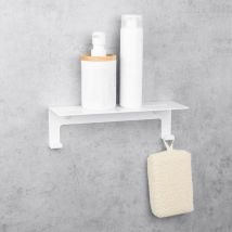 Daske - tagère de Douche Flottante, Aluminium, Blanc, grohys (30 cm)
