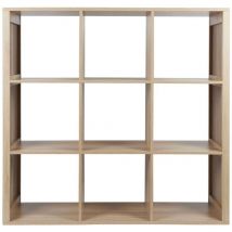 Etagère de rangement 9 cases Saulk en bois