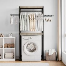 Lunsy - tagère de rangement pour laveuse et sécheuse - Organisation de la buanderie - Gain de place - Étagère de salle de bain robuste et réglable en
