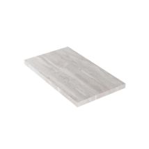 Abitare - tagère de salle de bain pour vasque sur pied 80x46x3,8 cm gris tourterelle - Metz - Composizione lavabo quadrato specchio e led