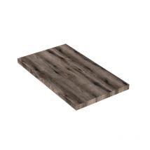 Abitare - tagère de salle de bain pour vasque sur pied 80x46x3,8 cm wengé - Metz - Mensola e lavabo quadrato