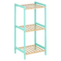 Etagère de bain 35 x 30 x 30 x 70 cm menthe naturelle bambou bois de pin