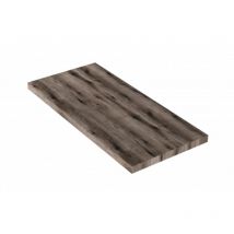 Abitare - tagère de salle de bain porte lavabo à poser 100x46x3,8 cm wenge - Metz - Composizione lavabo quadrato specchio e led