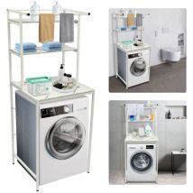 Tagère de toilettes, étagère de salle de bain, étagère pour machine à laver,Étagère de salle de bain à 3 niveaux