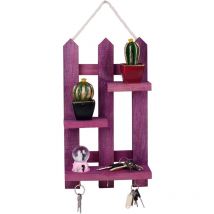 Asir Group Llc - Etagère décorative en bois avec supports à clés Key