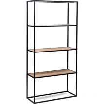 Nordlys - Etagere Bibliotheque Industriel Rangement de 4 Niveaux