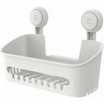 Etagère Douche sans Perçage Réutilisable Etagère Ventouse Simple d'Installation Charge 10KG Impérable Rangement Douche pour Carrelage Paroi de la