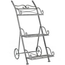 Homeness - tagère en acier étagère avec 3 étagères catia DarkSlateGray - DarkSlateGray